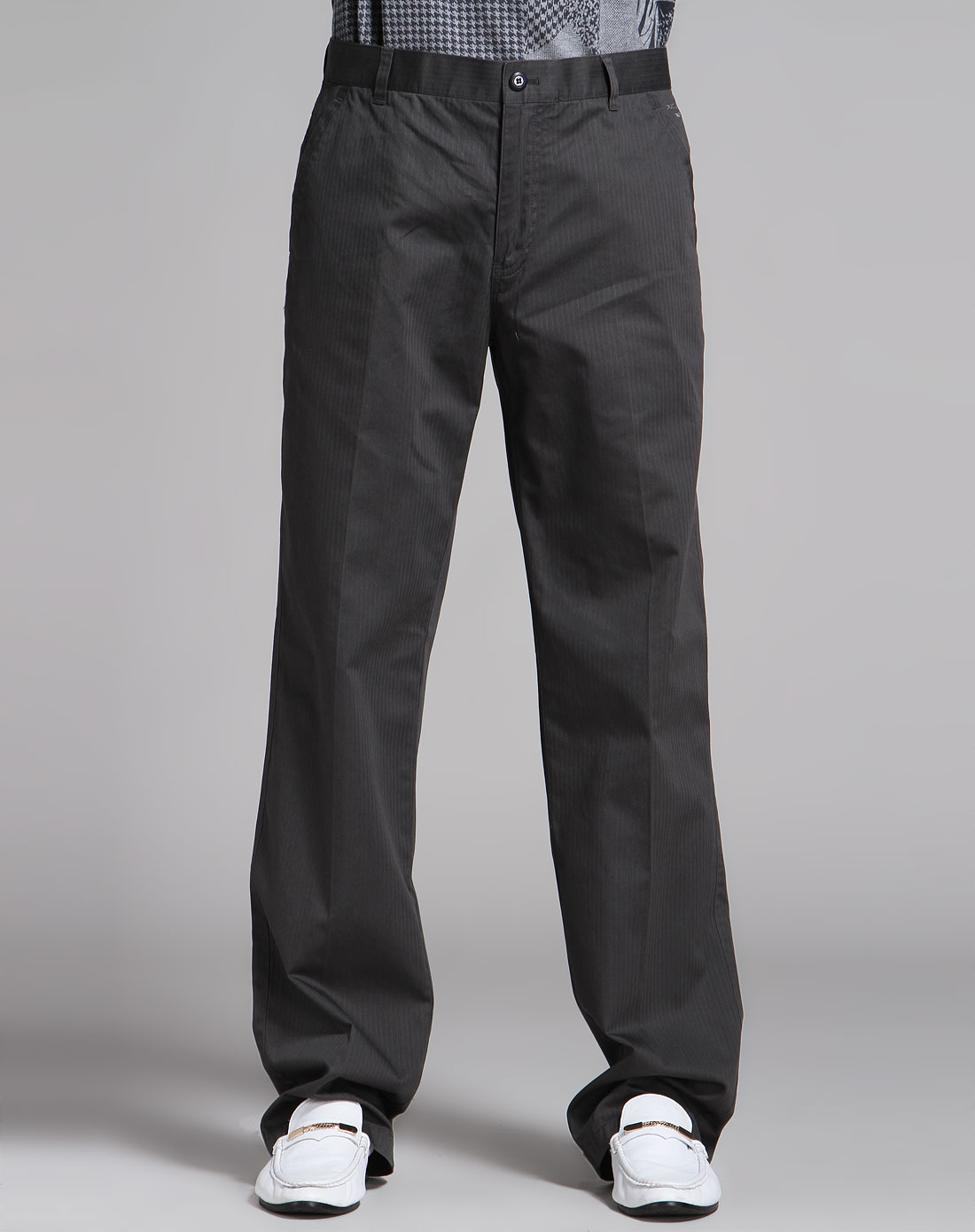 深灰色舒适休闲长裤