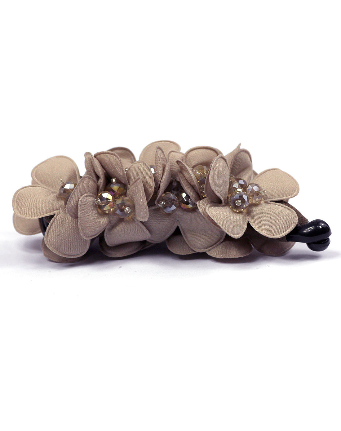 肉色水晶雪纺串花竖夹