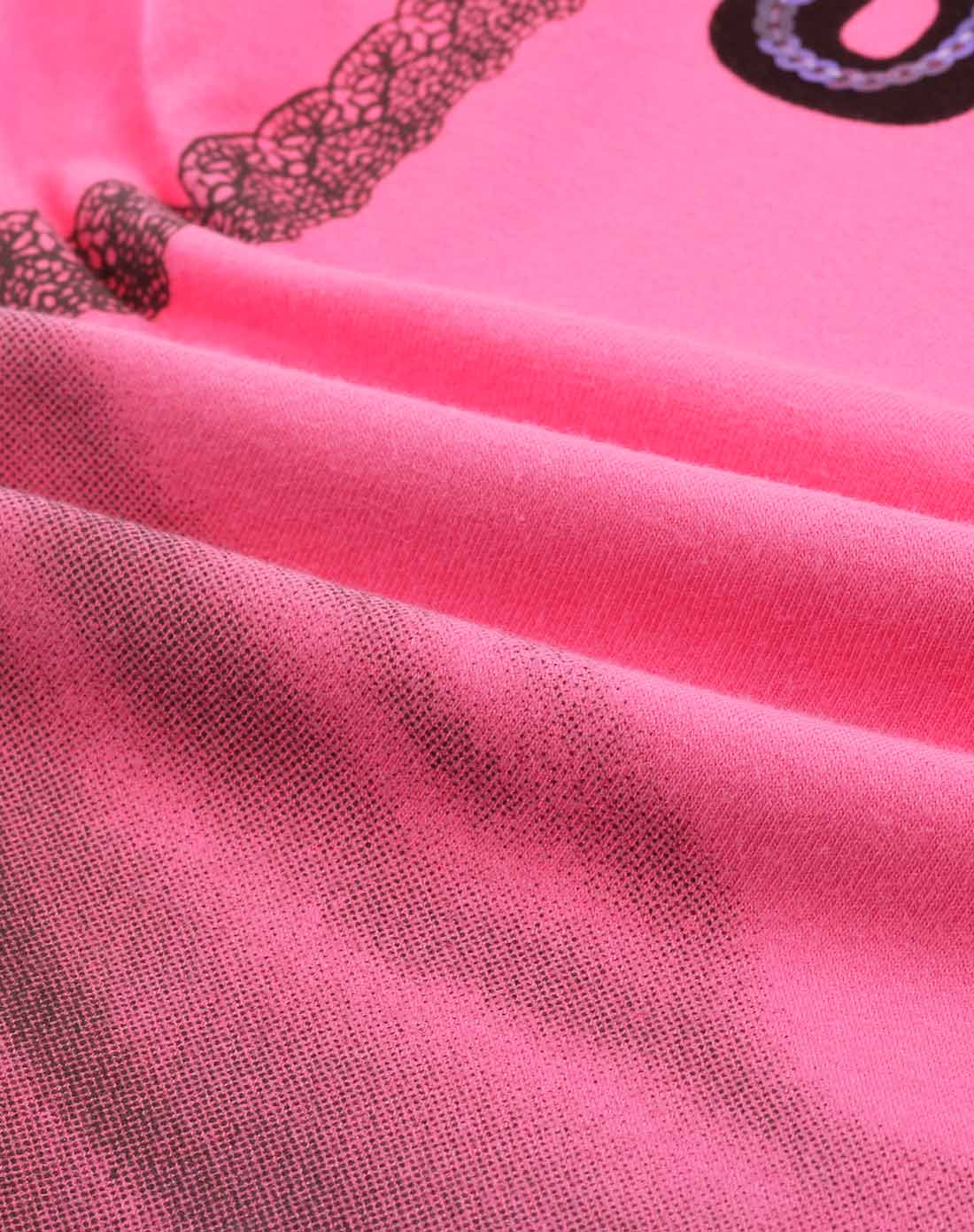 女童浅桃红短袖t恤