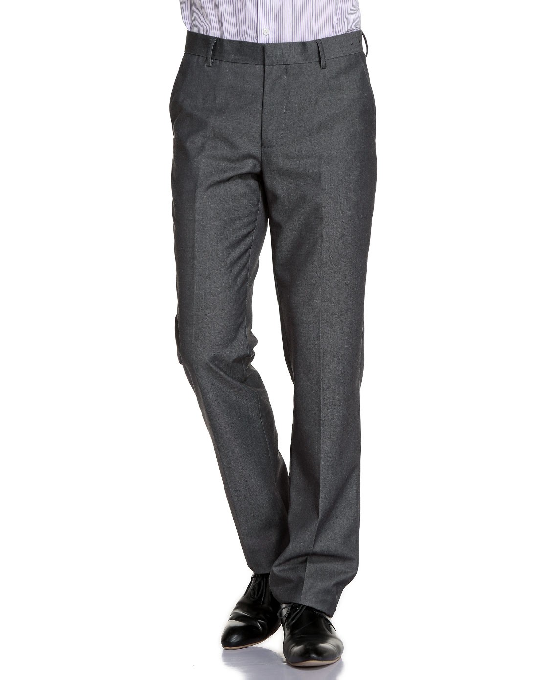 男款深灰色商务舒适百搭长西裤