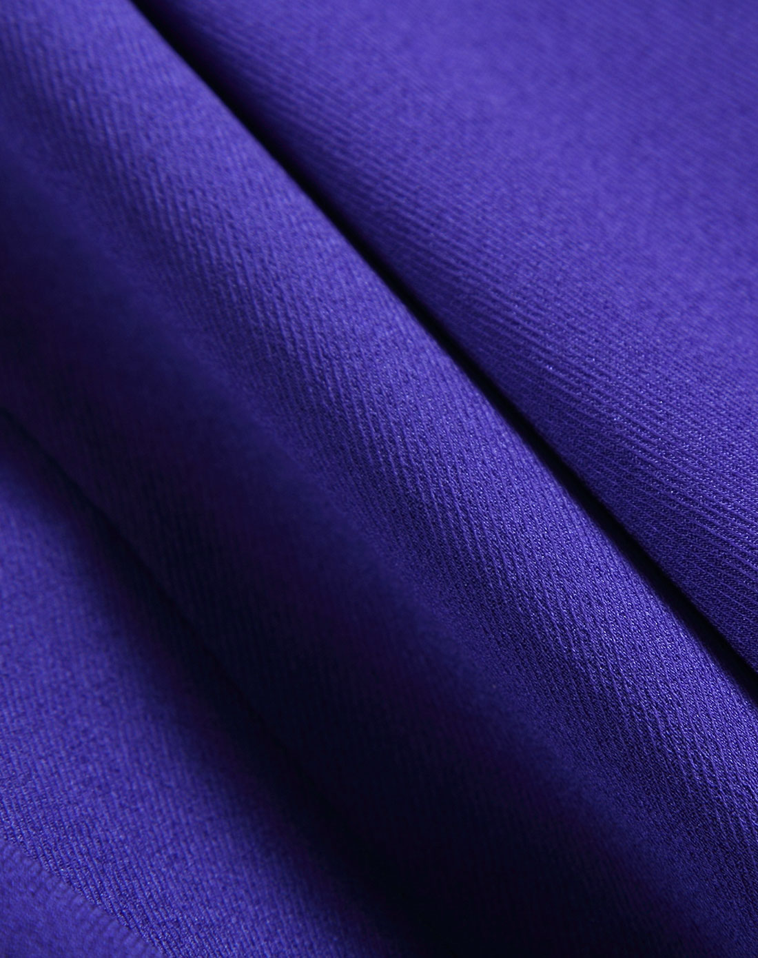 深蓝色多层荷叶边伞摆斜纹面料单裙