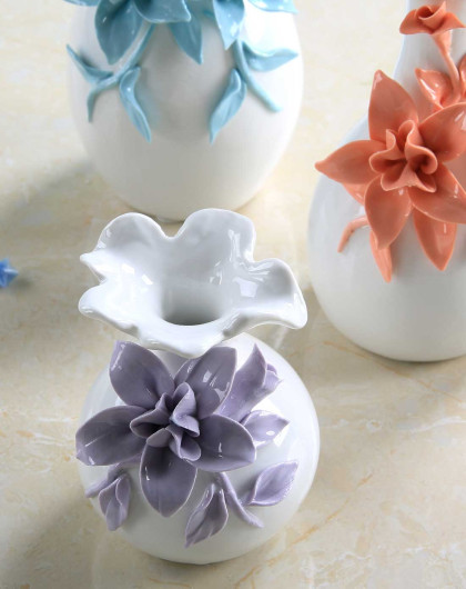 纯手工拈花系列工艺摆件-套3花瓶