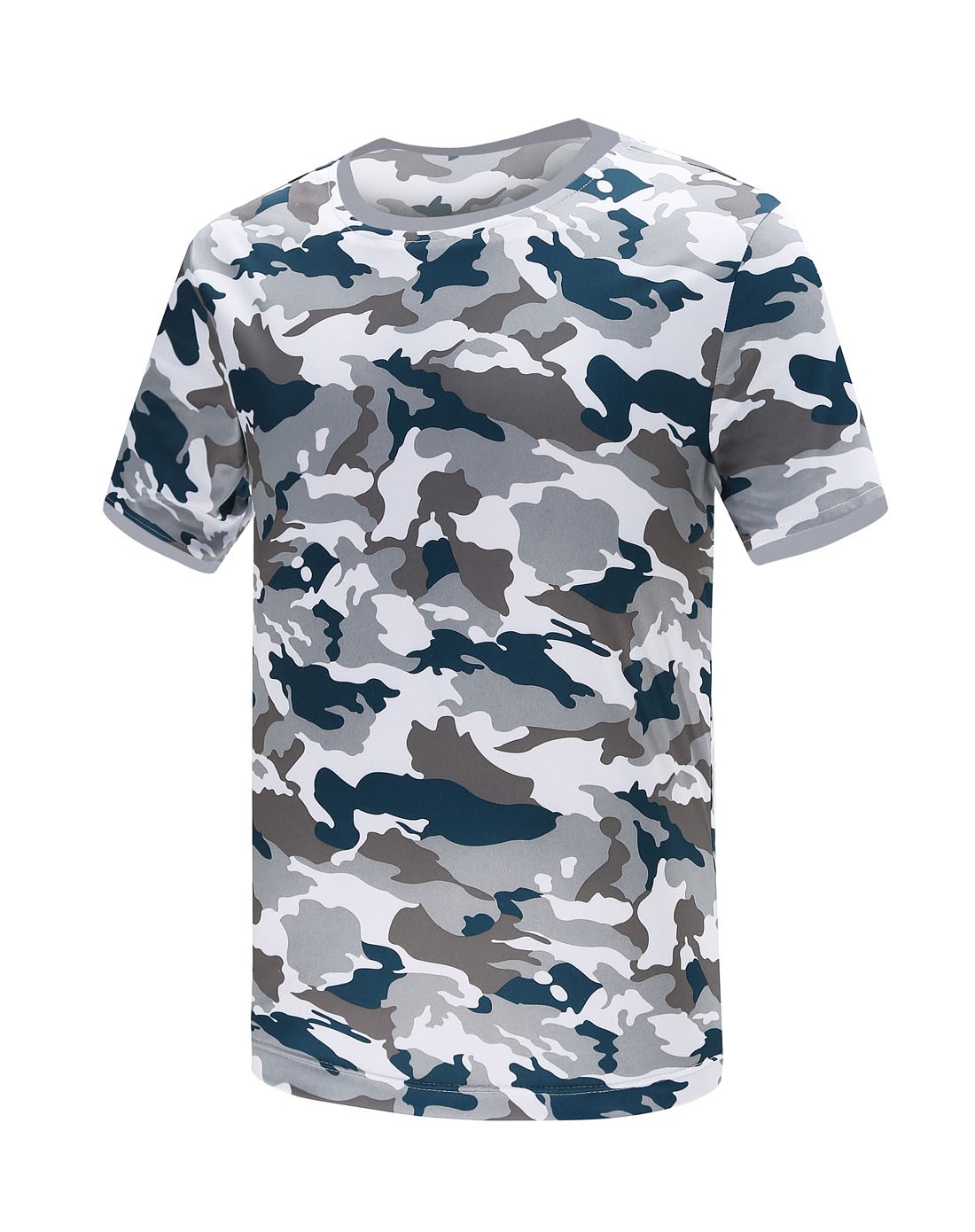 北陆 清凉透气 男款墨绿色迷彩短袖t恤 时尚休闲h20007201_唯品会