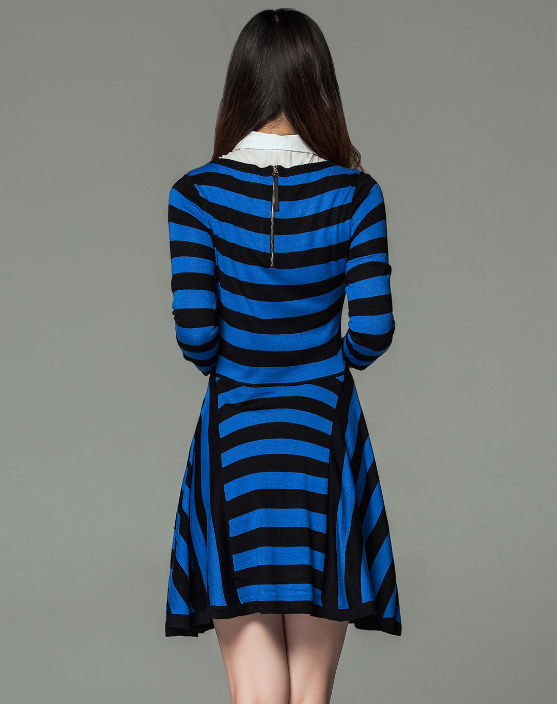 蓝黑色的裙子原图图片