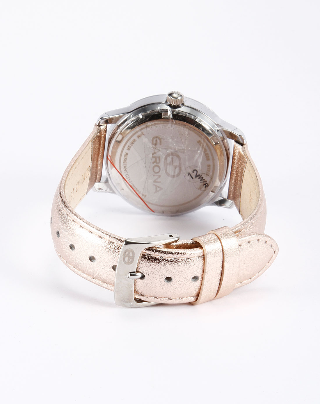 garona手表专场 女款粉/白色时尚三眼圆形表盘石英表   全部口碑