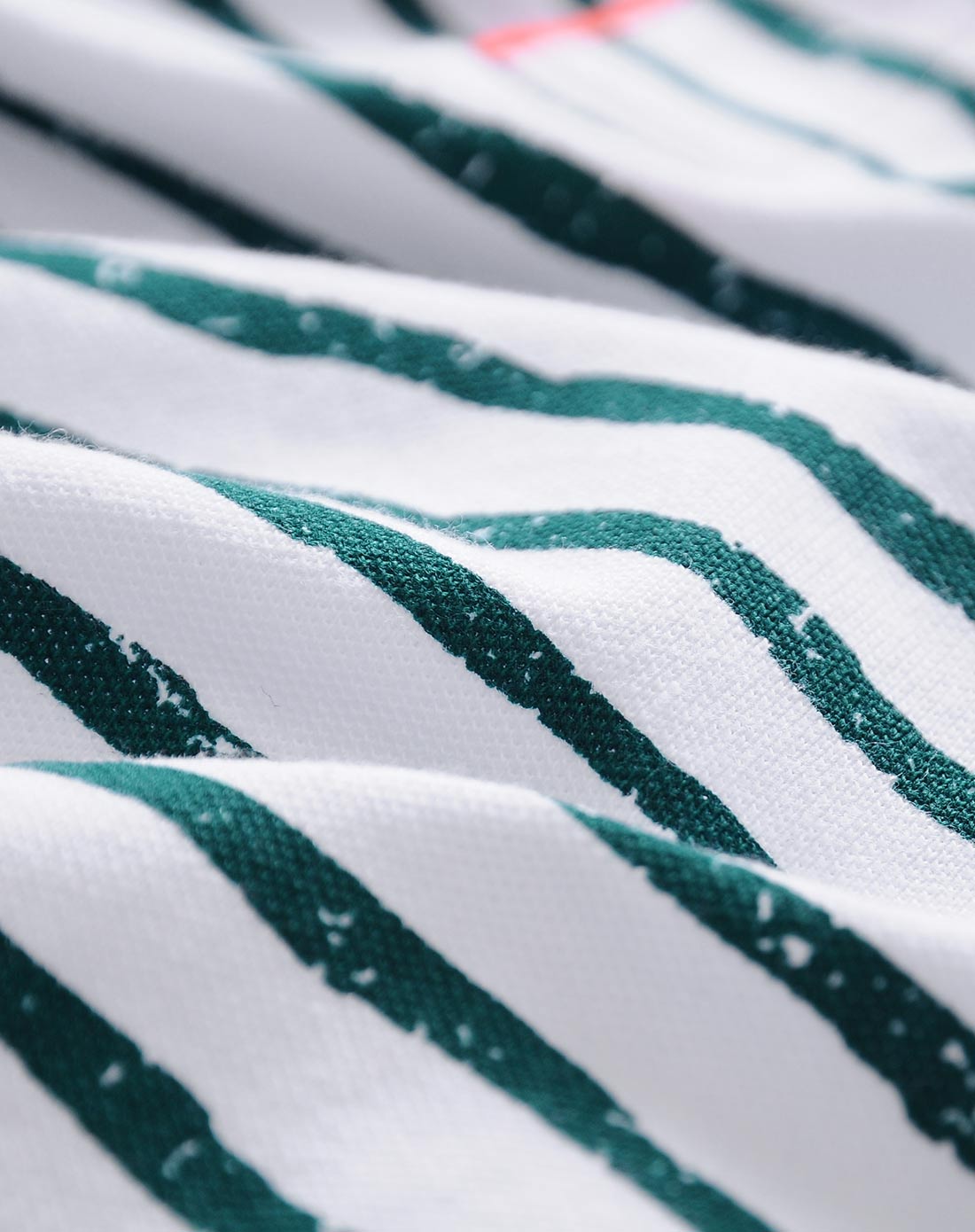 男款绿白条纹短袖polo衫