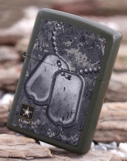 墨绿哑漆 美国大兵狗牌