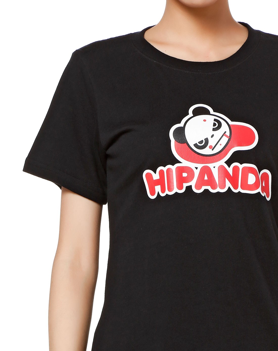 hipanda男女装女款黑色个性时尚印图短袖t恤0133112011902_唯品会