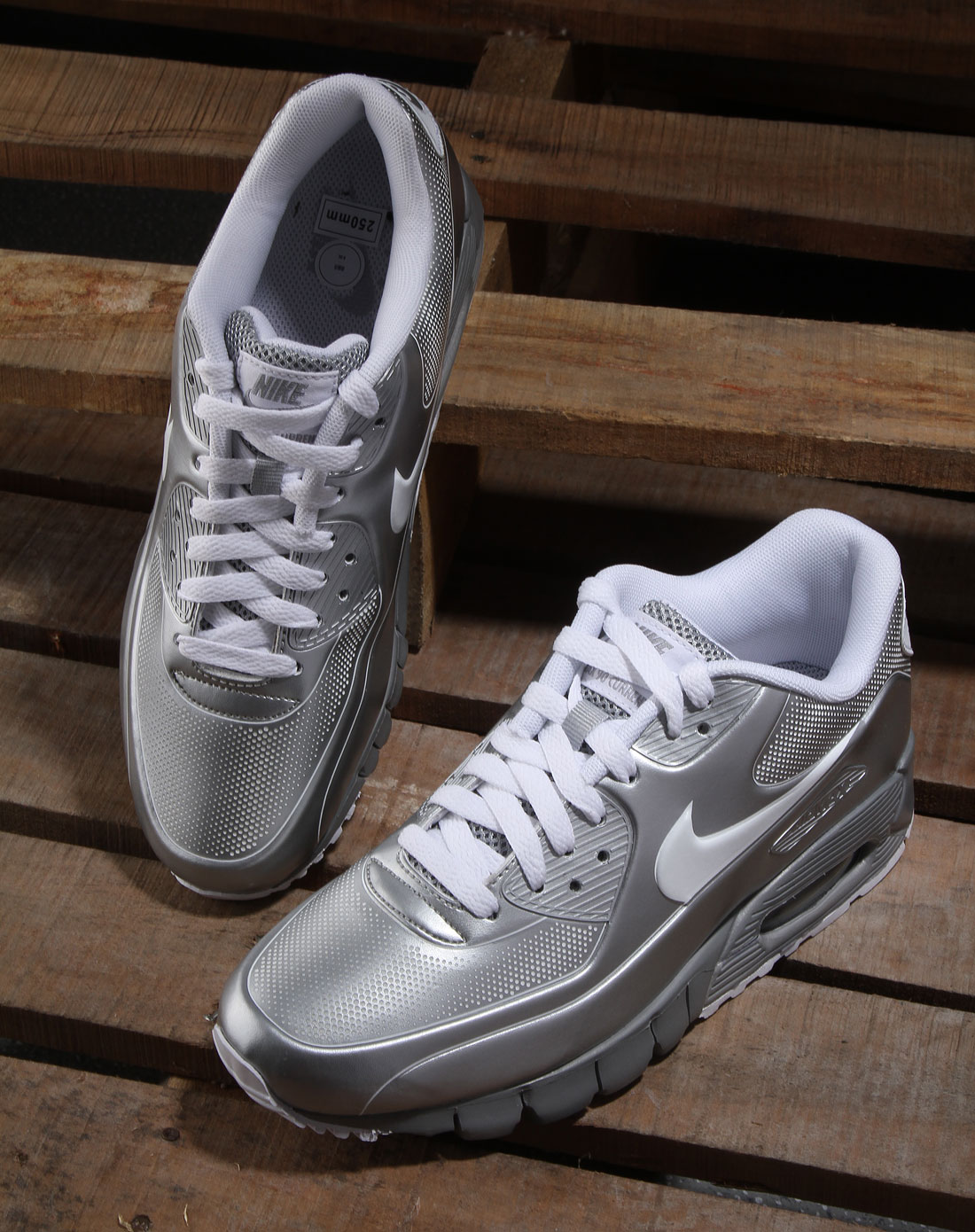 耐克nike男士专场-男款银色air max 90 current vt lsr休闲鞋