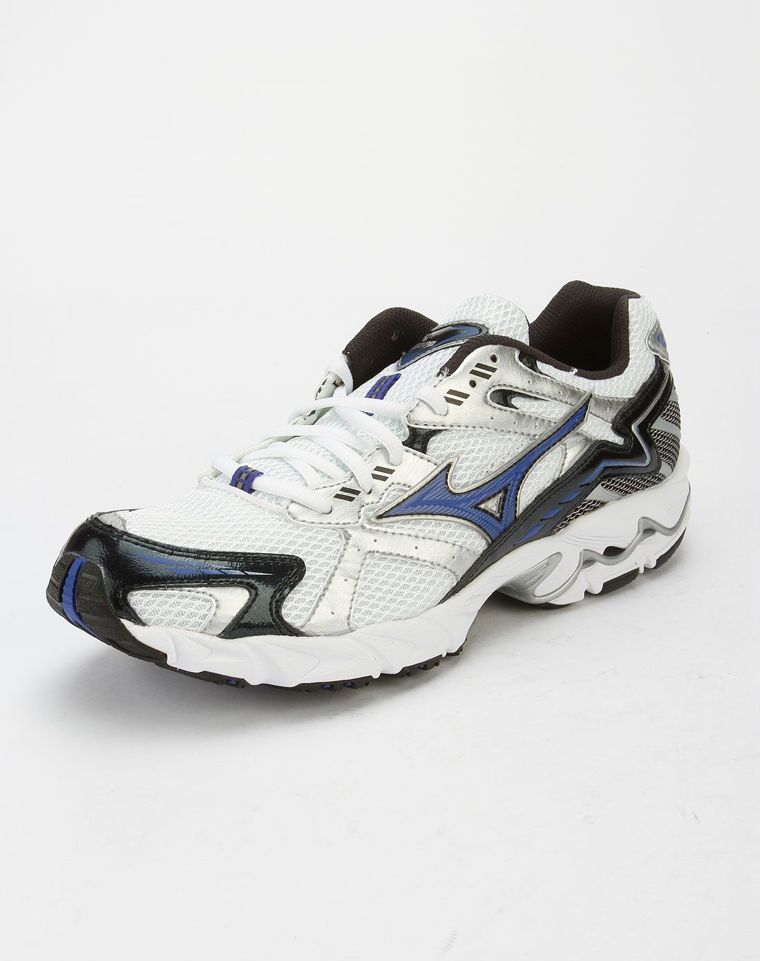 美津浓mizuno男女混合专场-男款白/蓝色时尚休闲跑步鞋