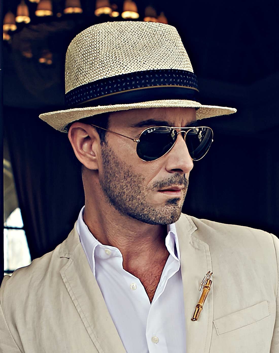 高档男士欧美度假风剑麻礼帽