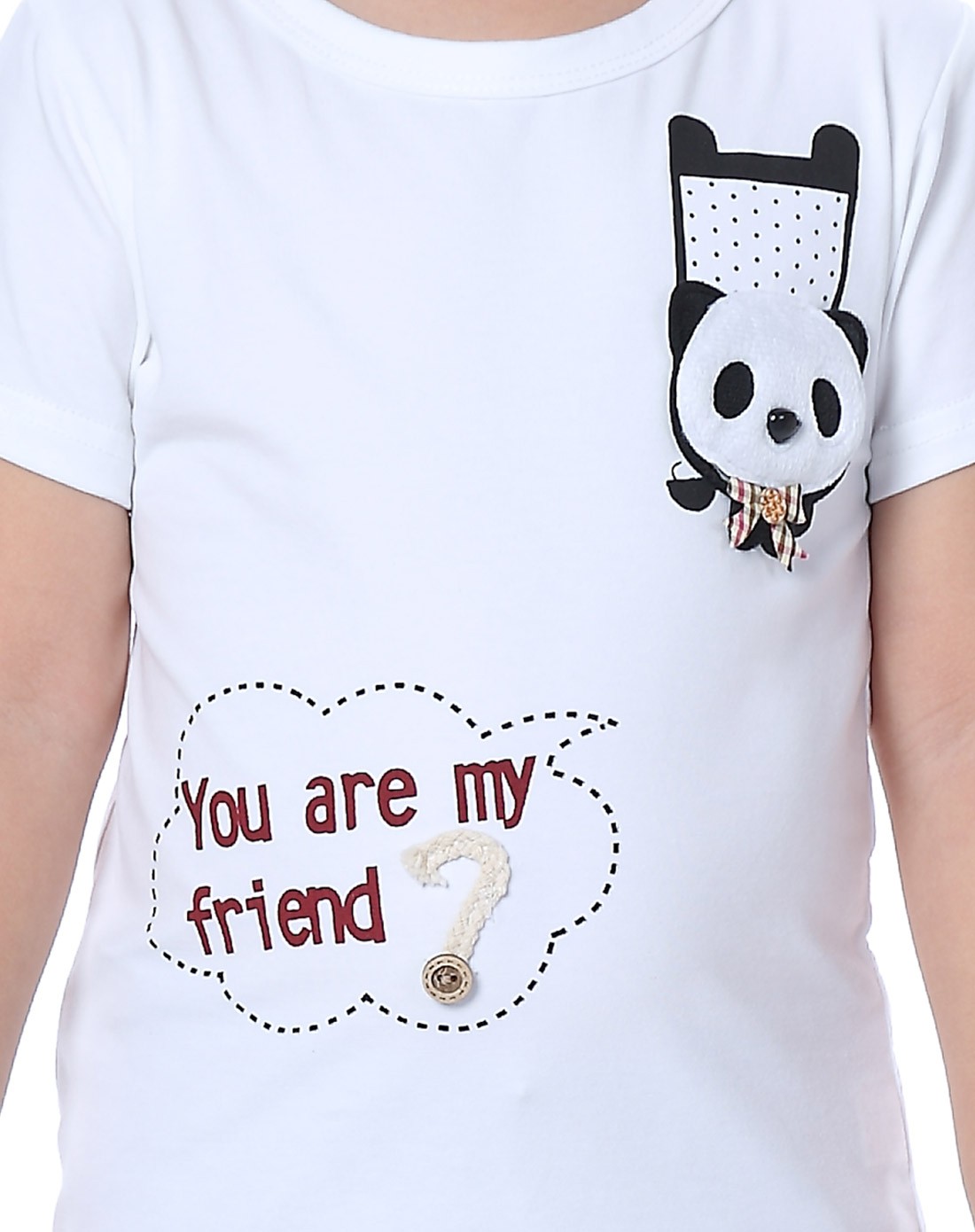 男童卡通t恤白色