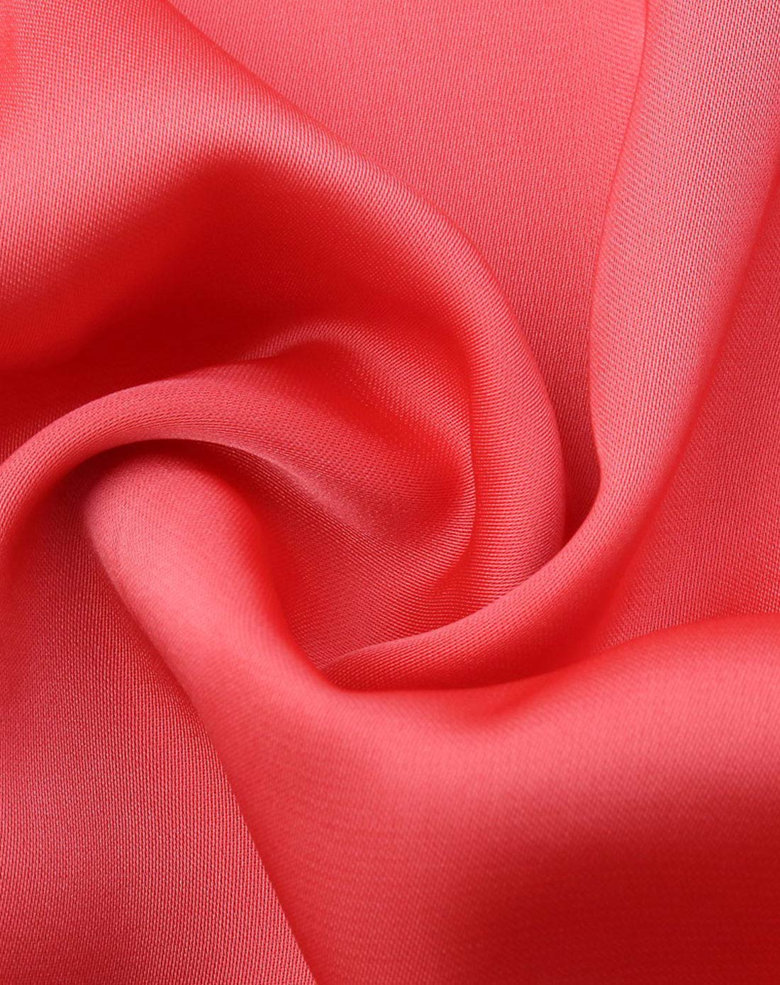 大气浅玫瑰红色系结花苞袖连衣裙