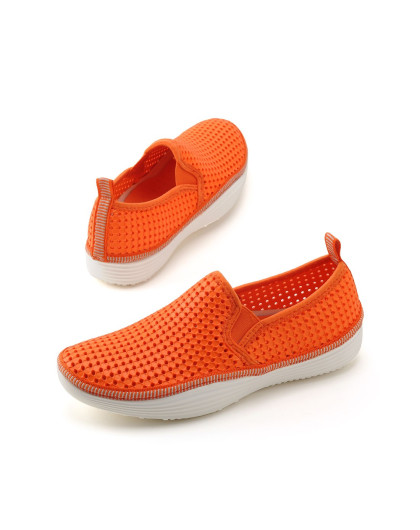 纳米材质 女款桔红彩色鞋