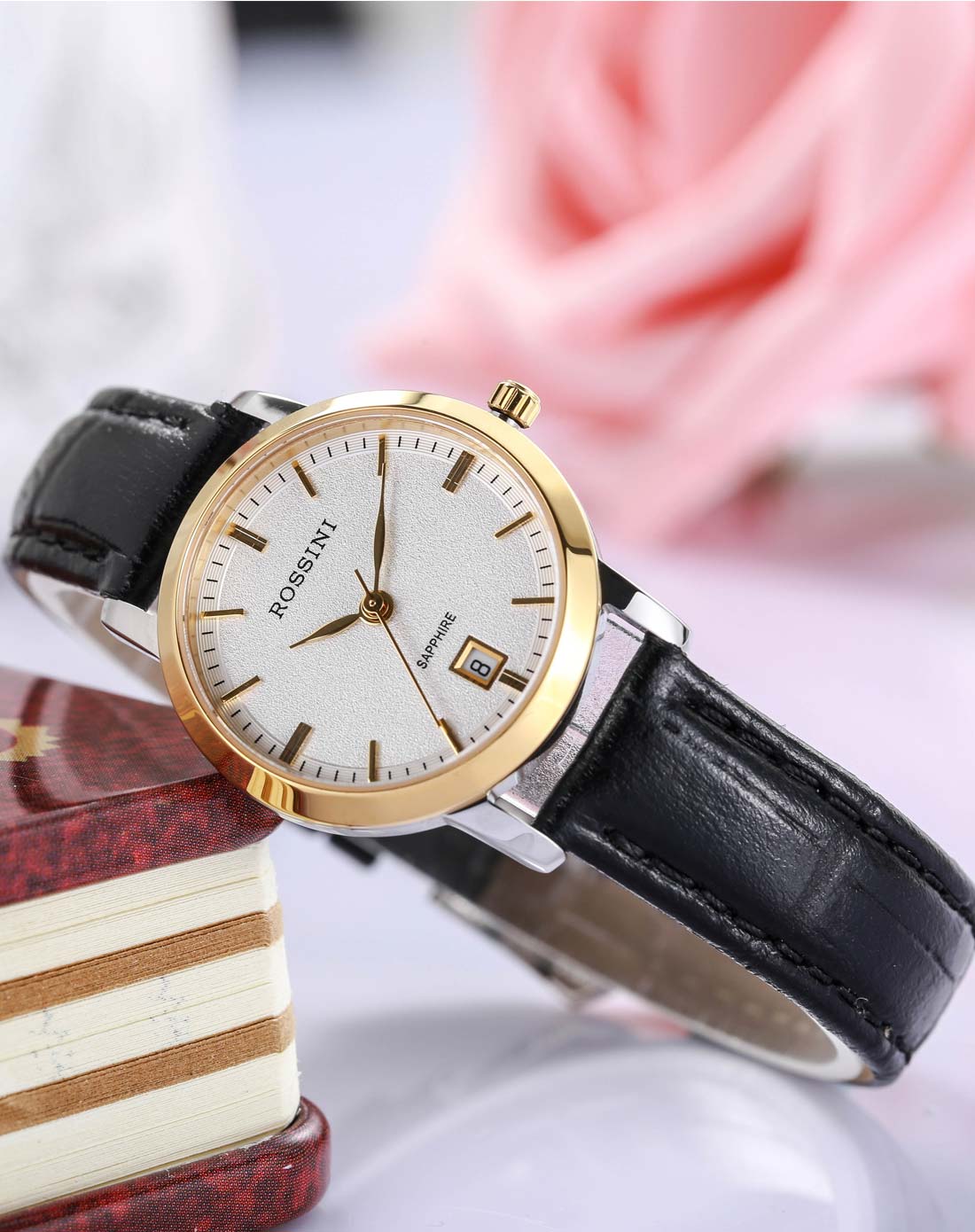 罗西尼rossini超薄休闲时尚皮带石英女表514462514462t01a_唯品会