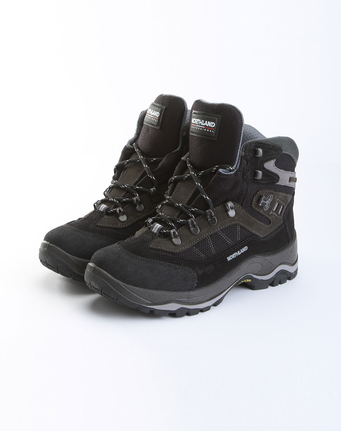 > 男款黑灰色伯尔尼登山鞋