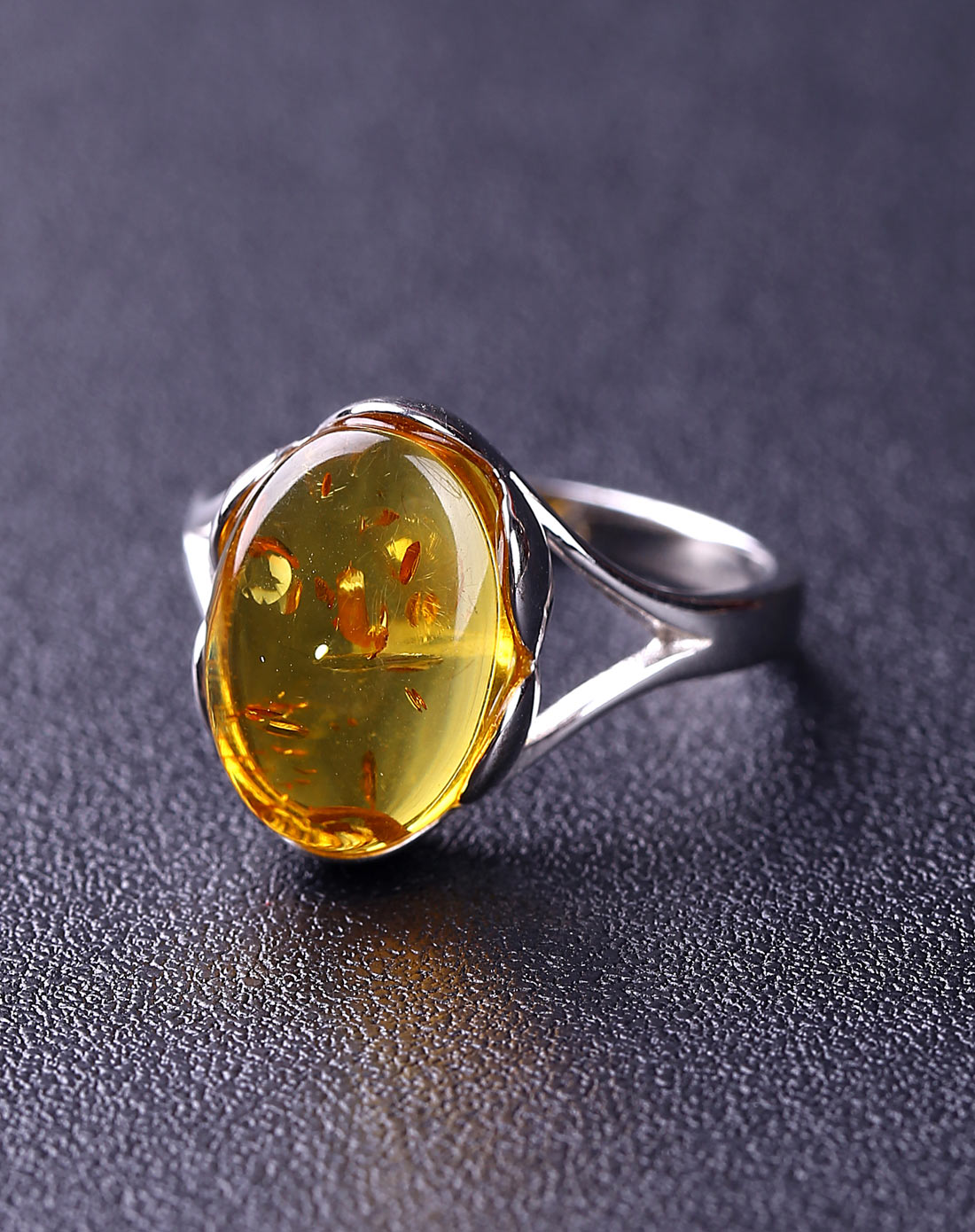 【首发】繁花似锦天然花珀戒指附证书