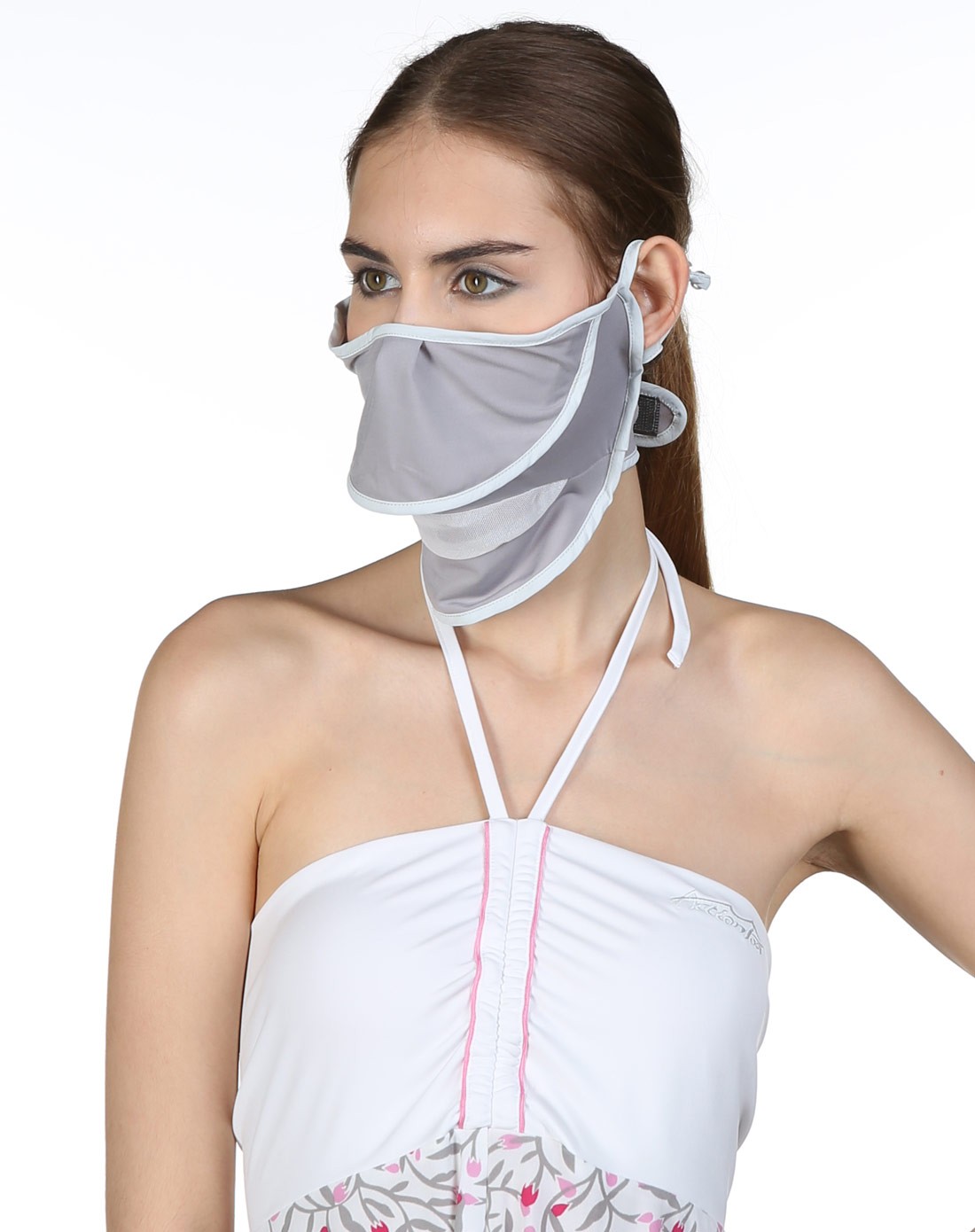 防紫外线 女性浅灰护脸/口罩 清凉防晒