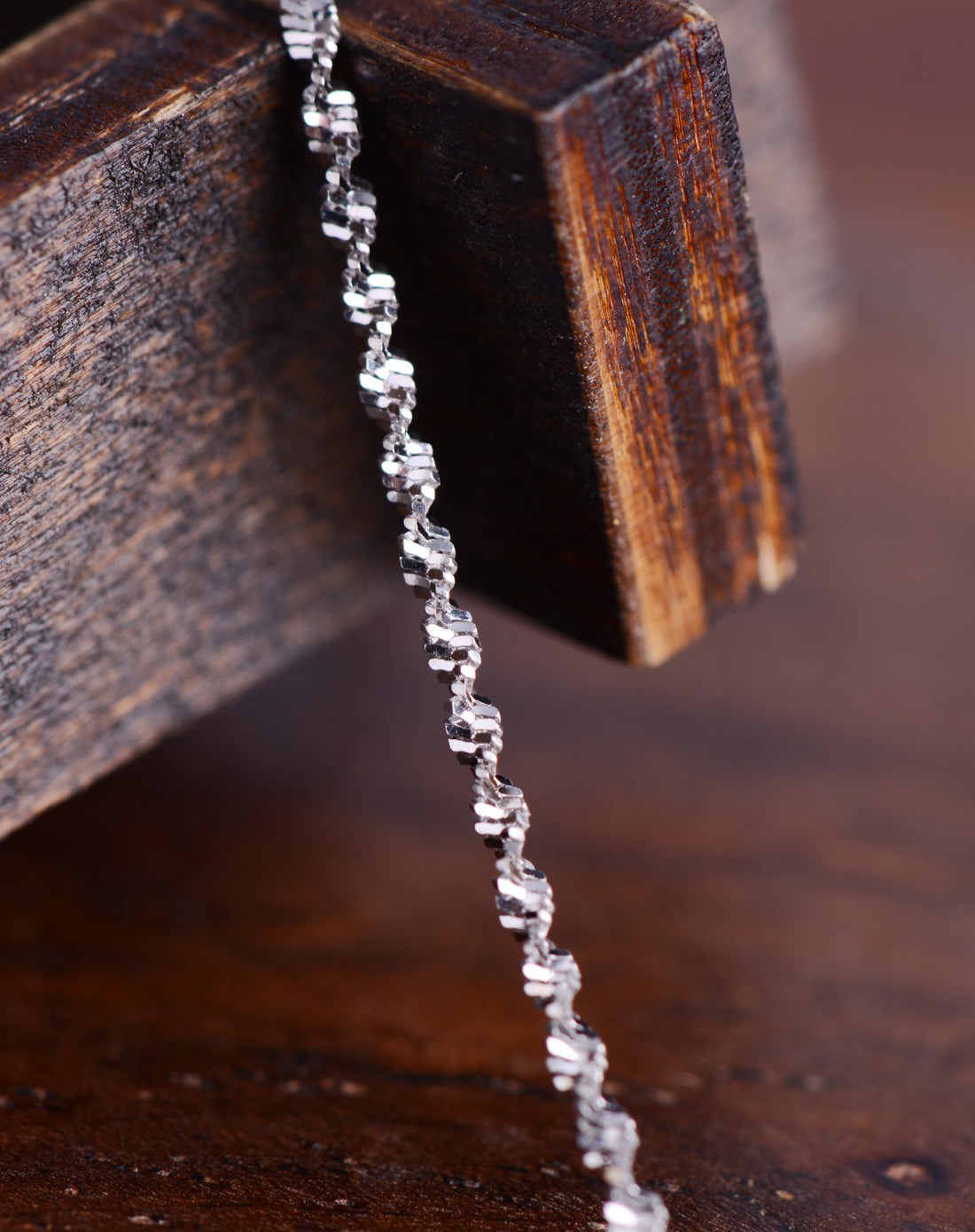 白18k金项链双水波链(1.55克)