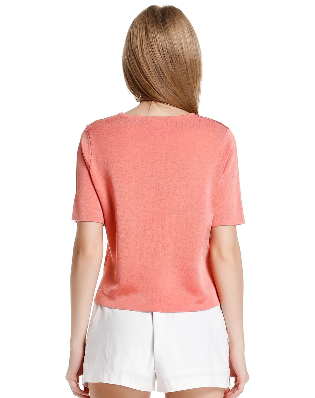 暗粉色经典百搭舒适针织衫