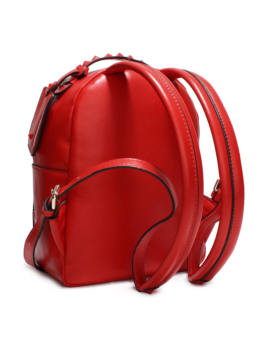 红色炫酷铆钉双肩包