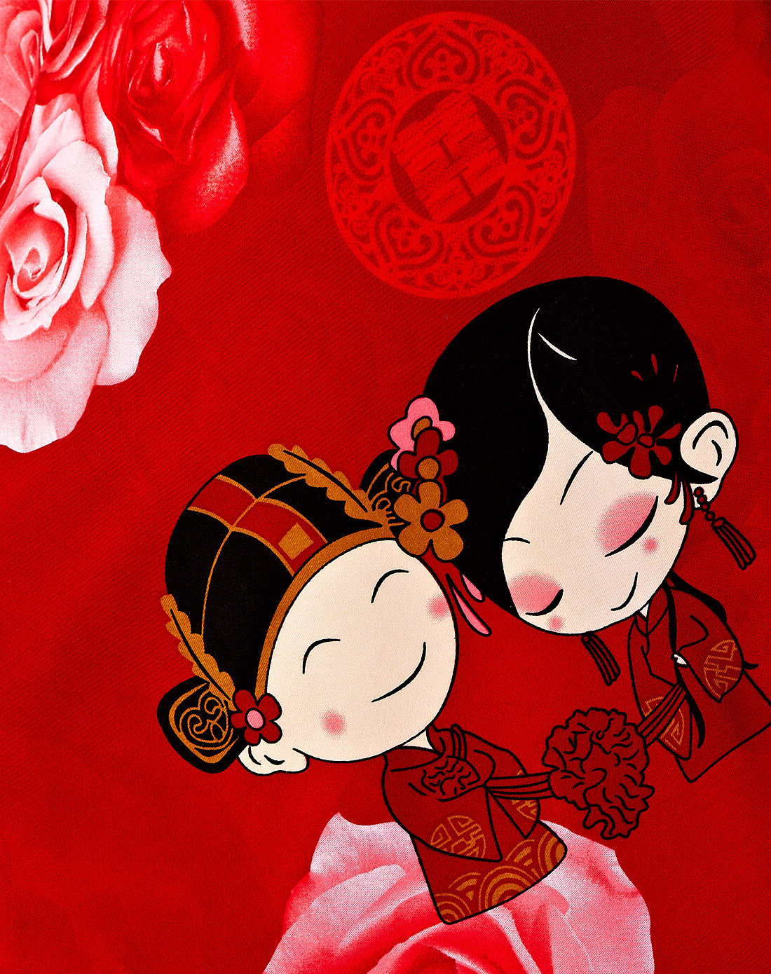 5m喜结良缘婚庆磨毛四件套