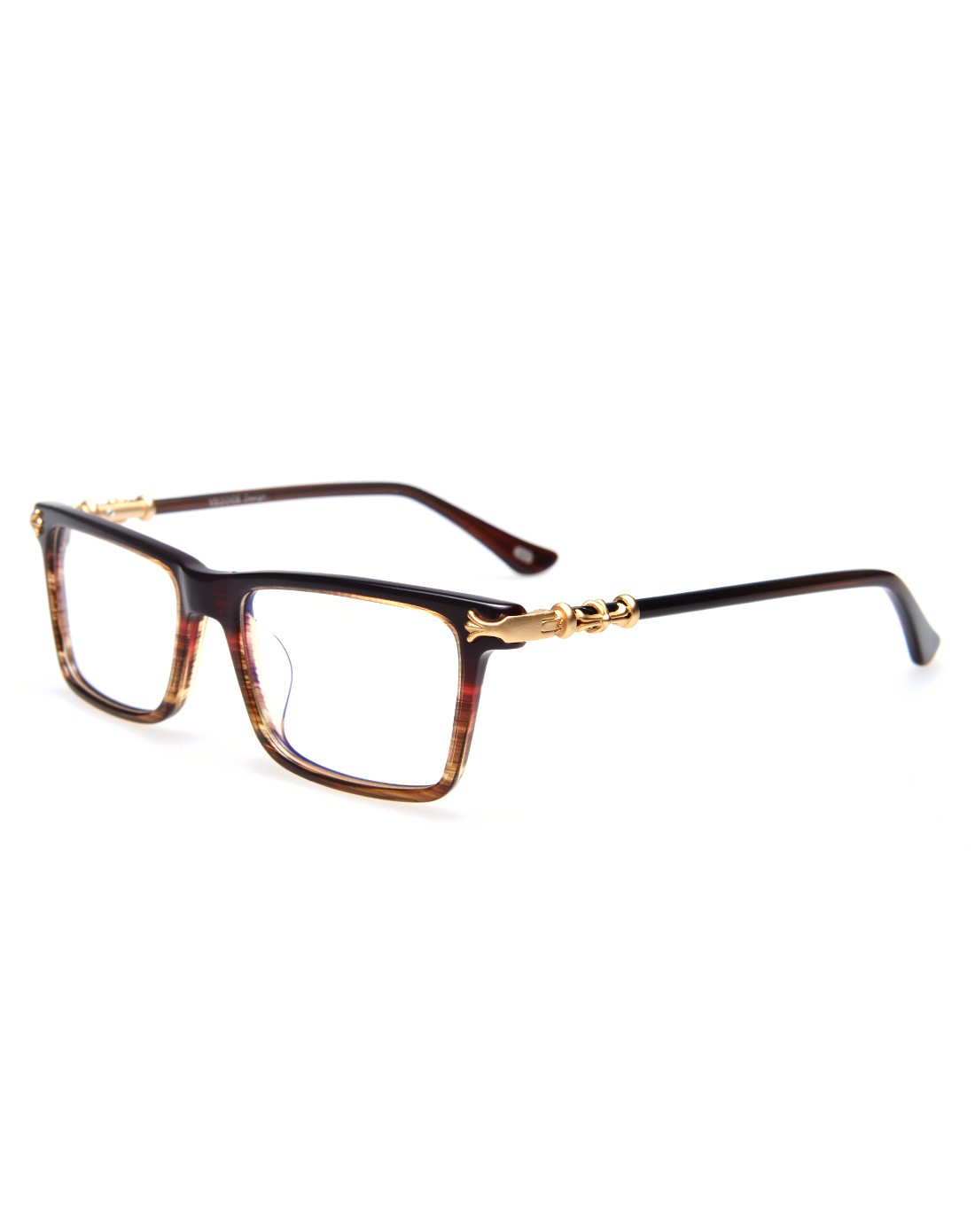 威古氏男新款复古佐川藤井全框眼镜渐进茶色