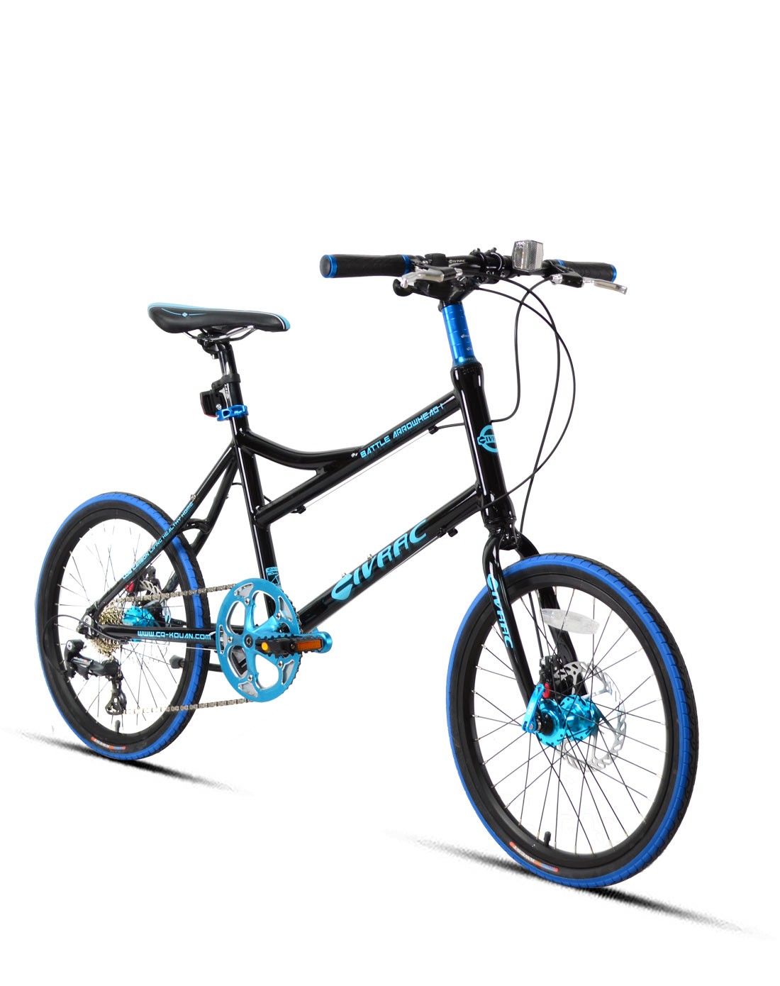 康园kouan&civrac自行车直发货civrac 20寸航空铝黑蓝色台湾micro