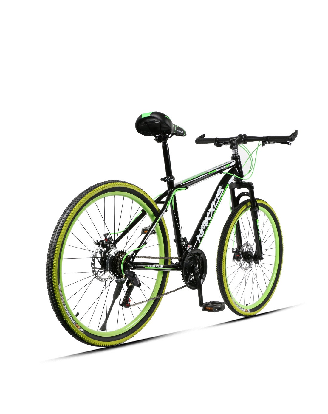 nakxus自行车专场直发货nakxus 26寸黑绿色21速双碟刹山地车lq26m033