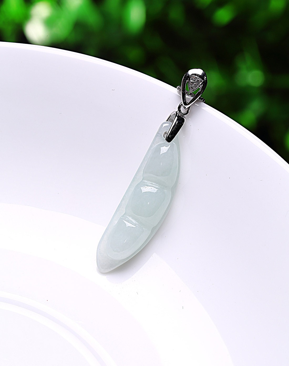 晶萃轩ching sui hin玉器专场天然a货翡翠四季豆吊坠 小jcx505182