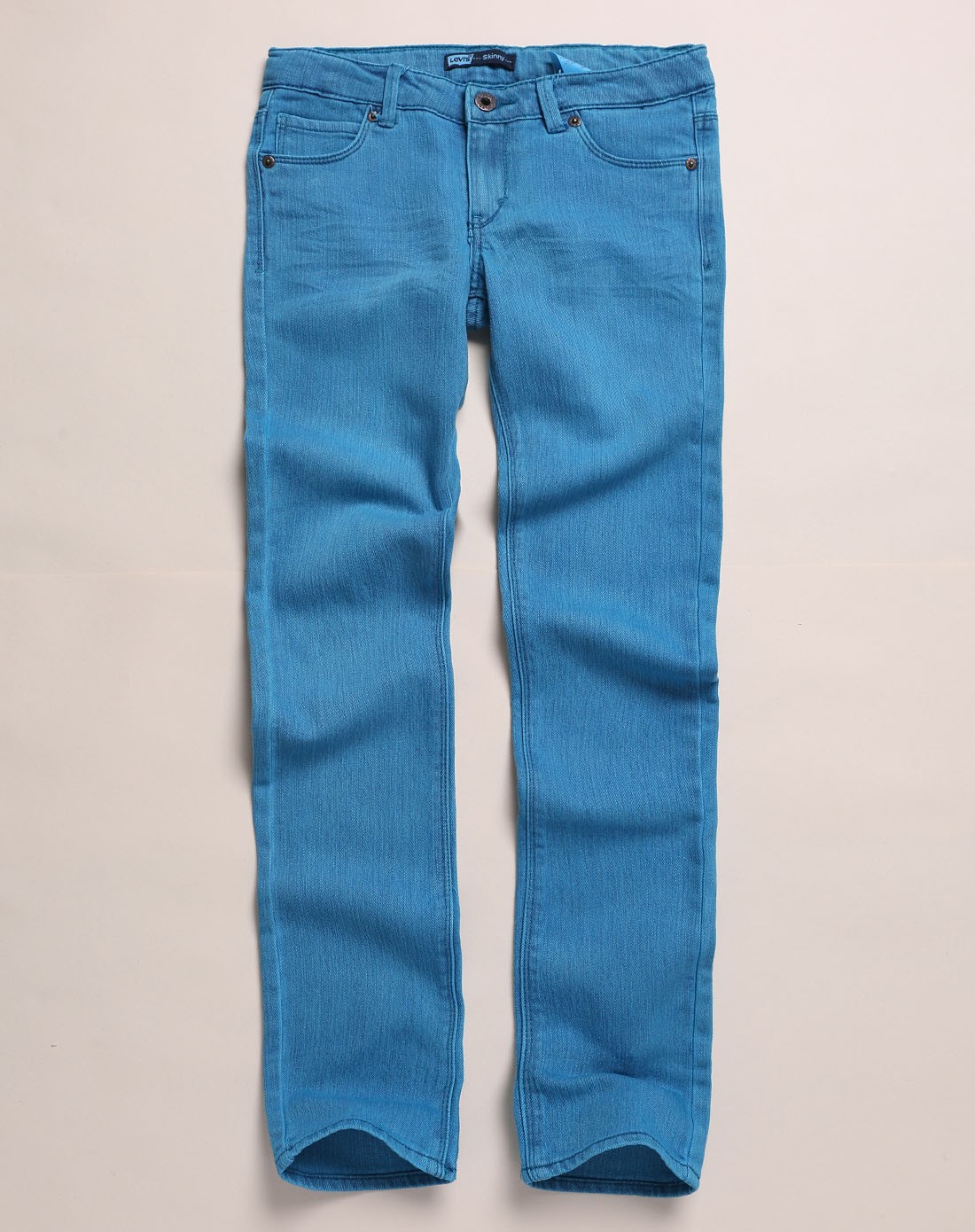 女大童青绿色梭织长裤