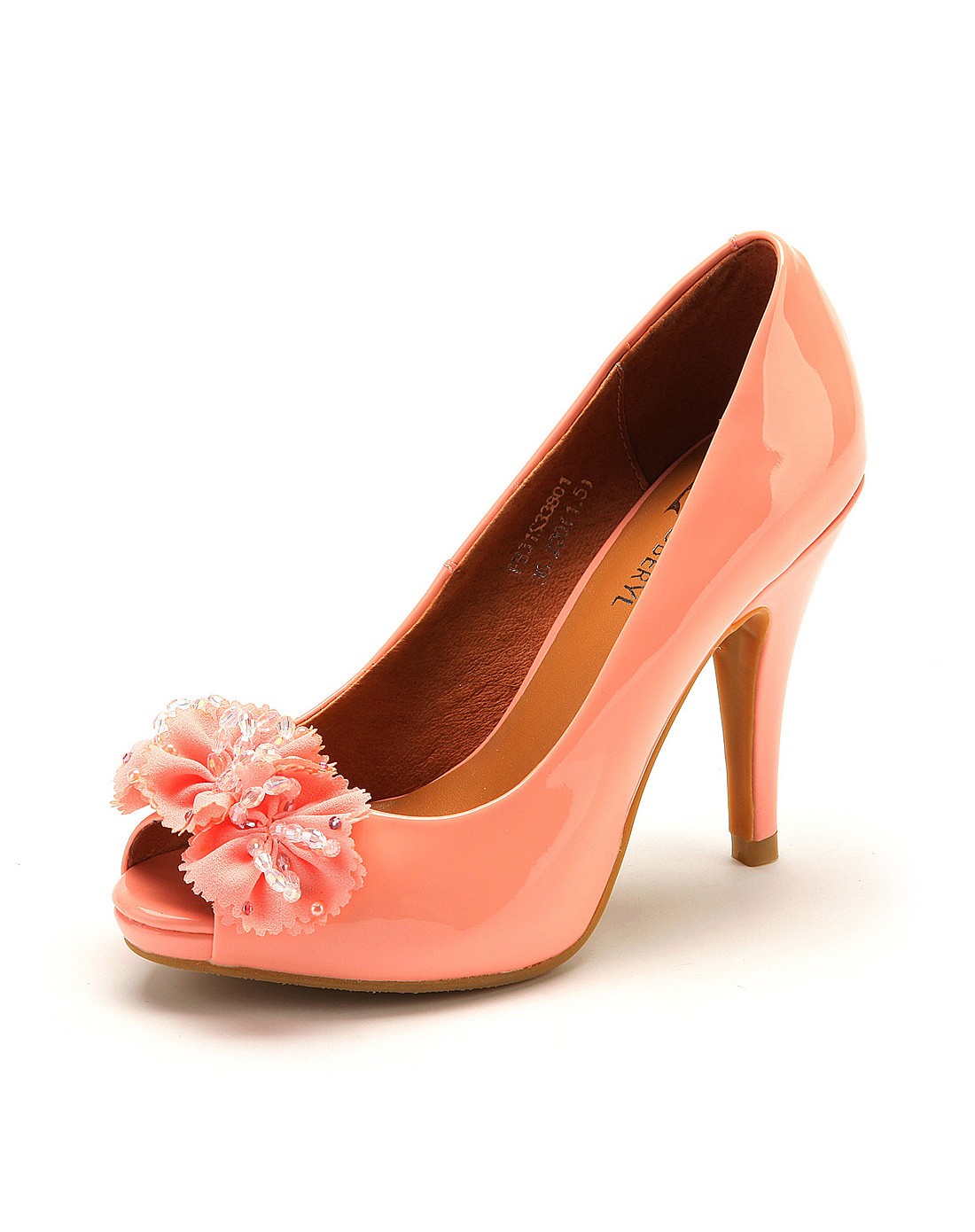 星期六集团品牌女鞋菲伯丽尔fbl 粉色漆面牛皮休闲鱼嘴鞋fb31s3380136