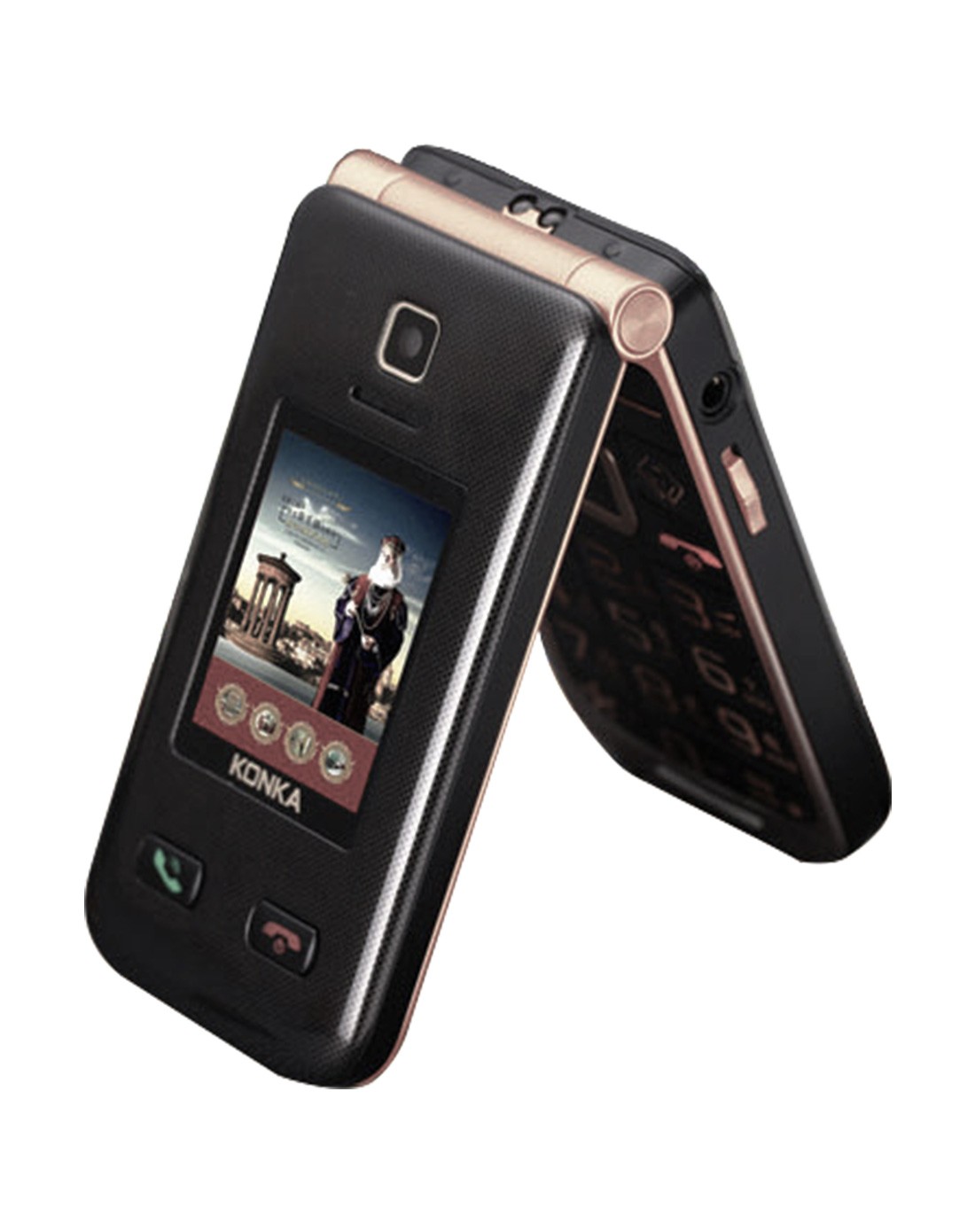 数码精品惠-康佳手机康佳x6 新品双屏翻盖 移动联通版黑色x6 黑色