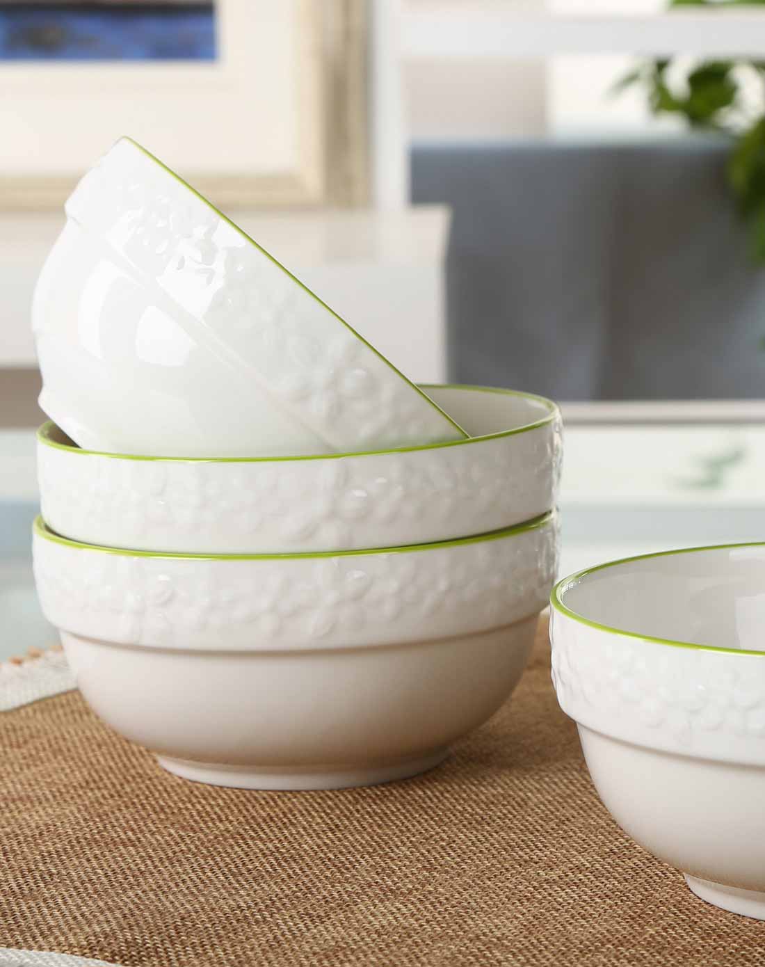 【两件起售】炫德加高强化白瓷 港式护边碗5寸碗4只装