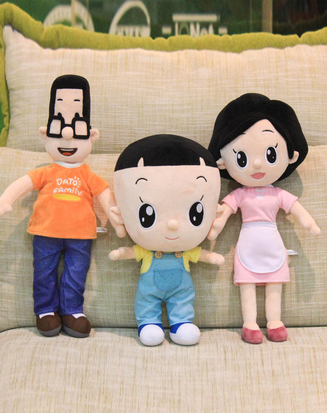 中性彩色大头儿子一家三口套装中号