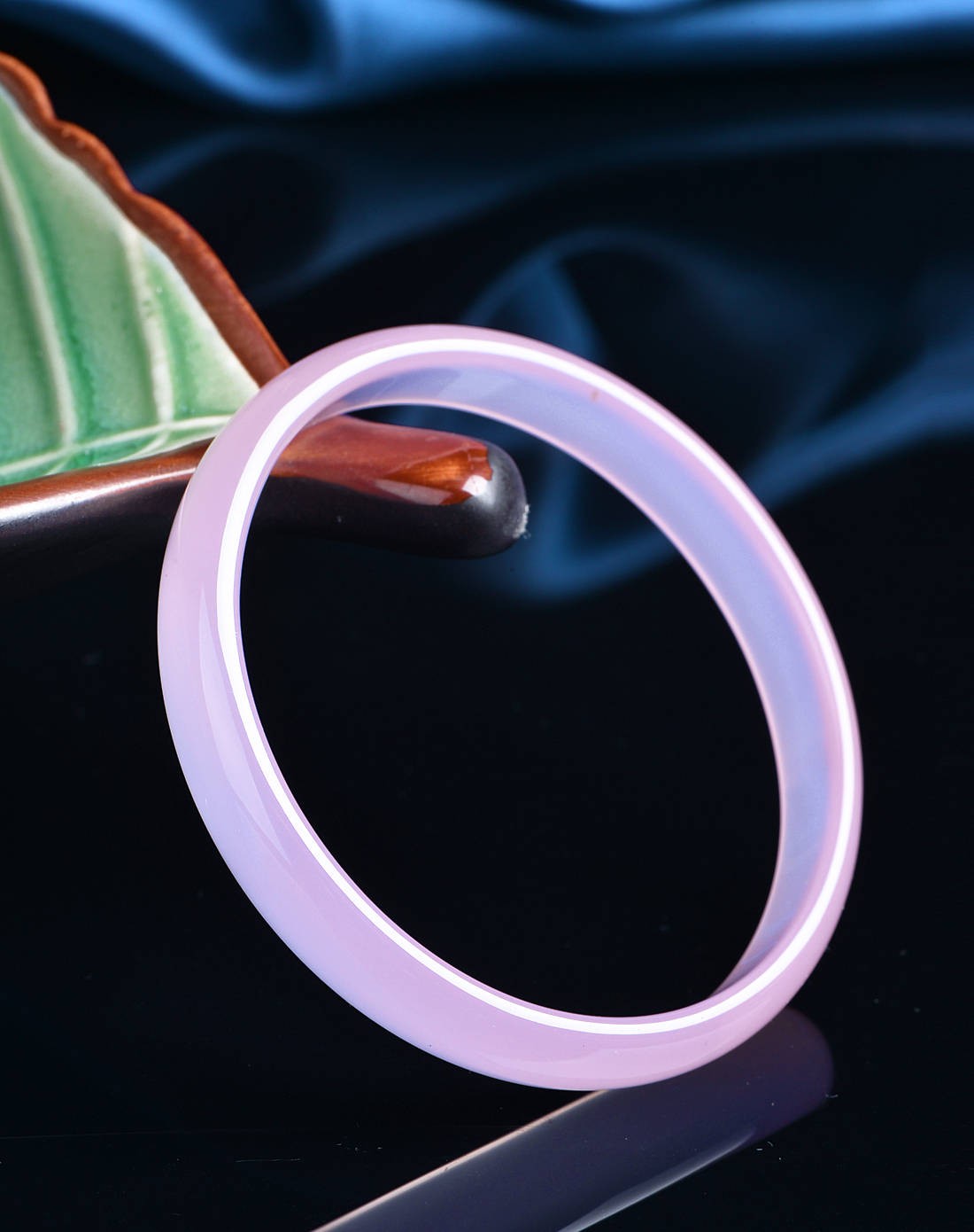 粉玉髓富丽手镯附证书