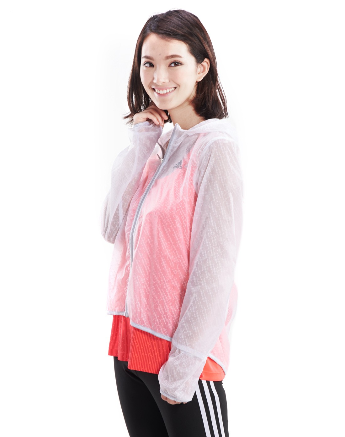 超轻透薄 女款白色皮肤衣 跑步系列