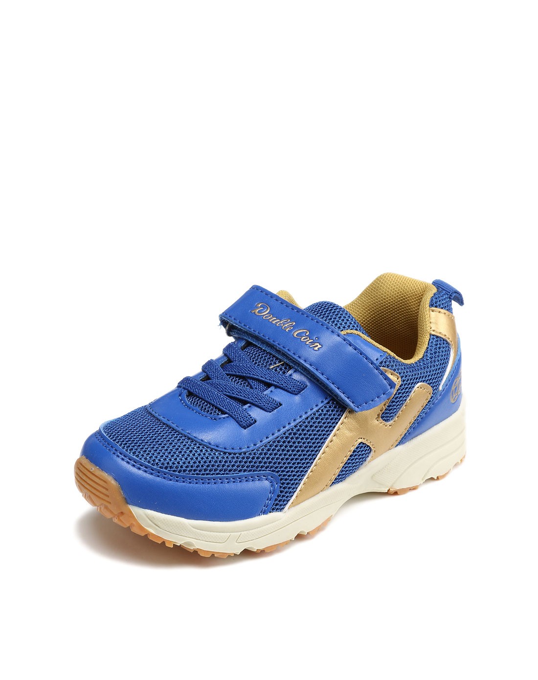 双钱牌中性款深蓝黄防滑休闲运动潮鞋