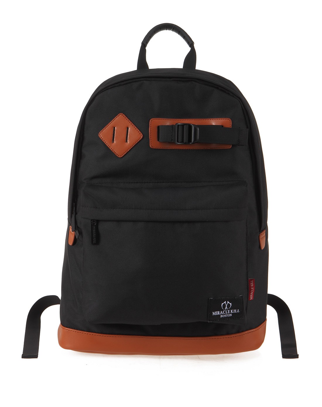 猪鼻子黑色双肩包