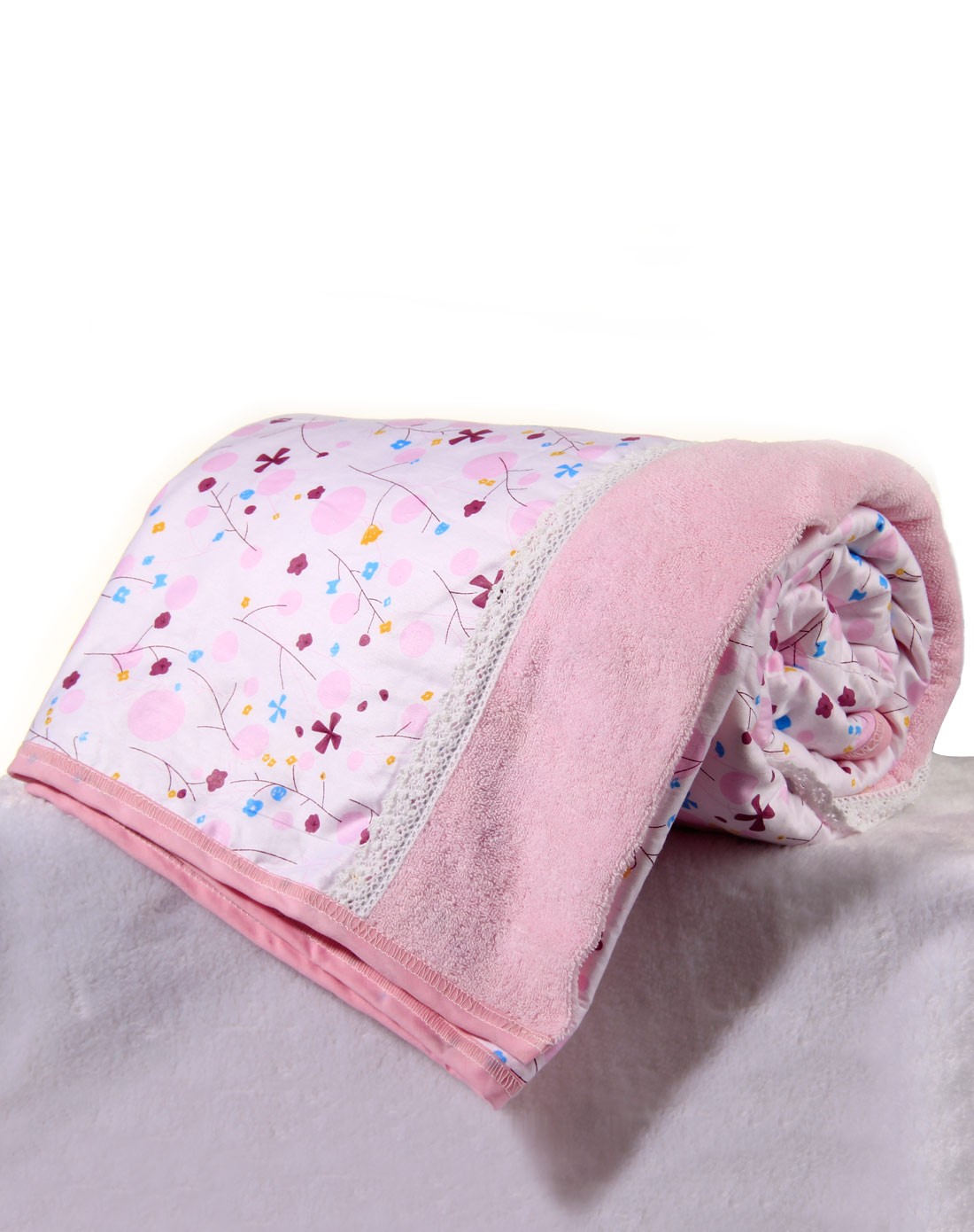 小碎花复合毛巾被*粉色