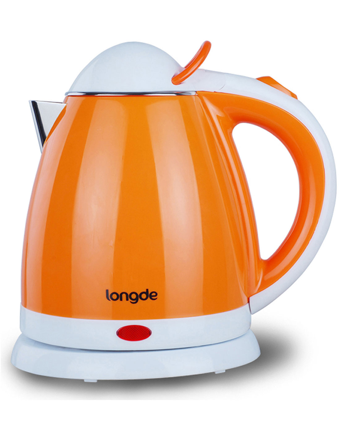 龙的longde电器专场-炫丽橙不锈钢双层电水壶