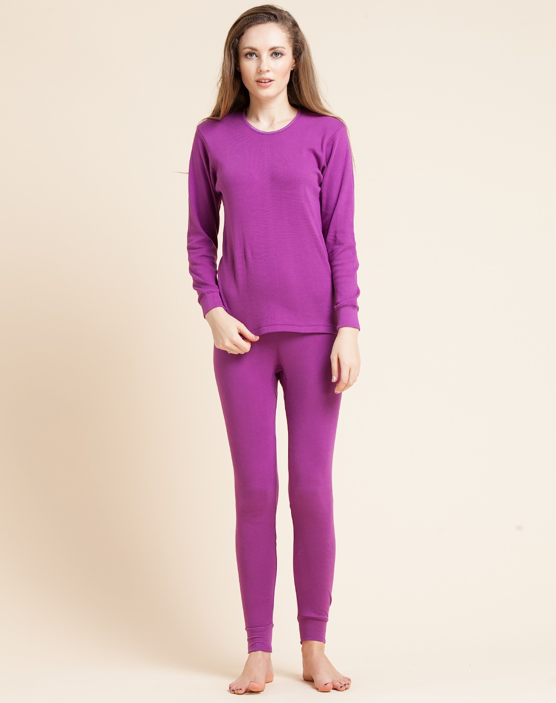 红豆豆沙红全棉内衣女套装