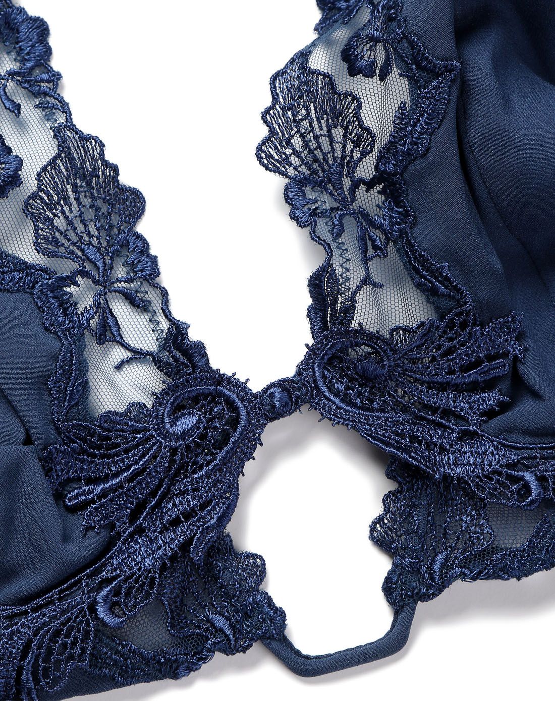 laperla魅惑深蓝色性感挂脖3/4薄杯文胸