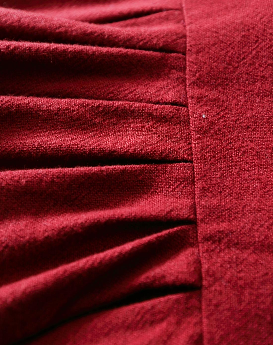 果芽garbha女童红色亚麻公主连衣裙