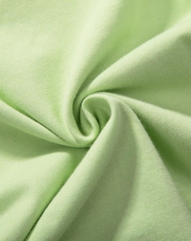 女宝宝粉绿色圆领肩开短袖哈衣