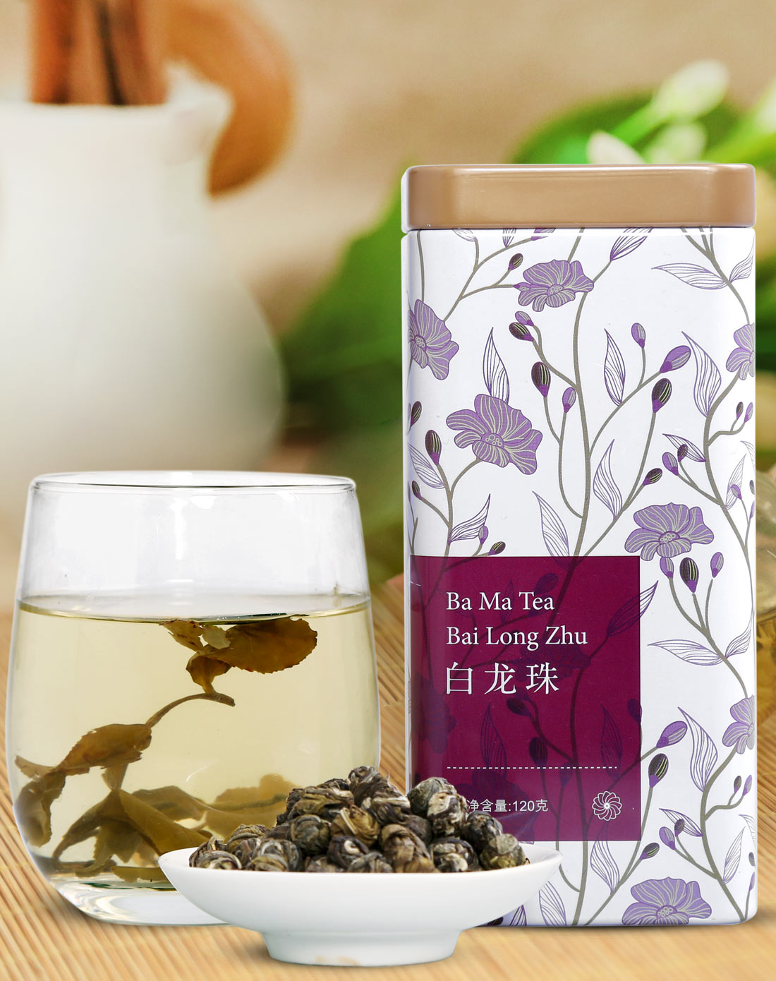 【人间香茶】福建白龙珠花茶罐装120g