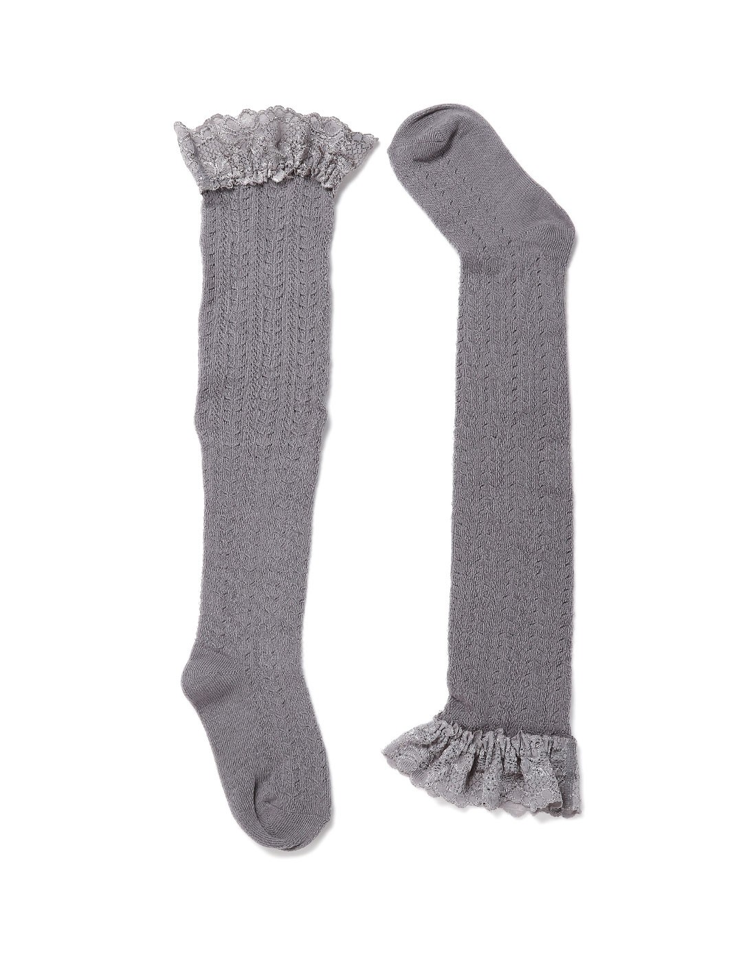 shine love女士灰色简约时尚长筒袜