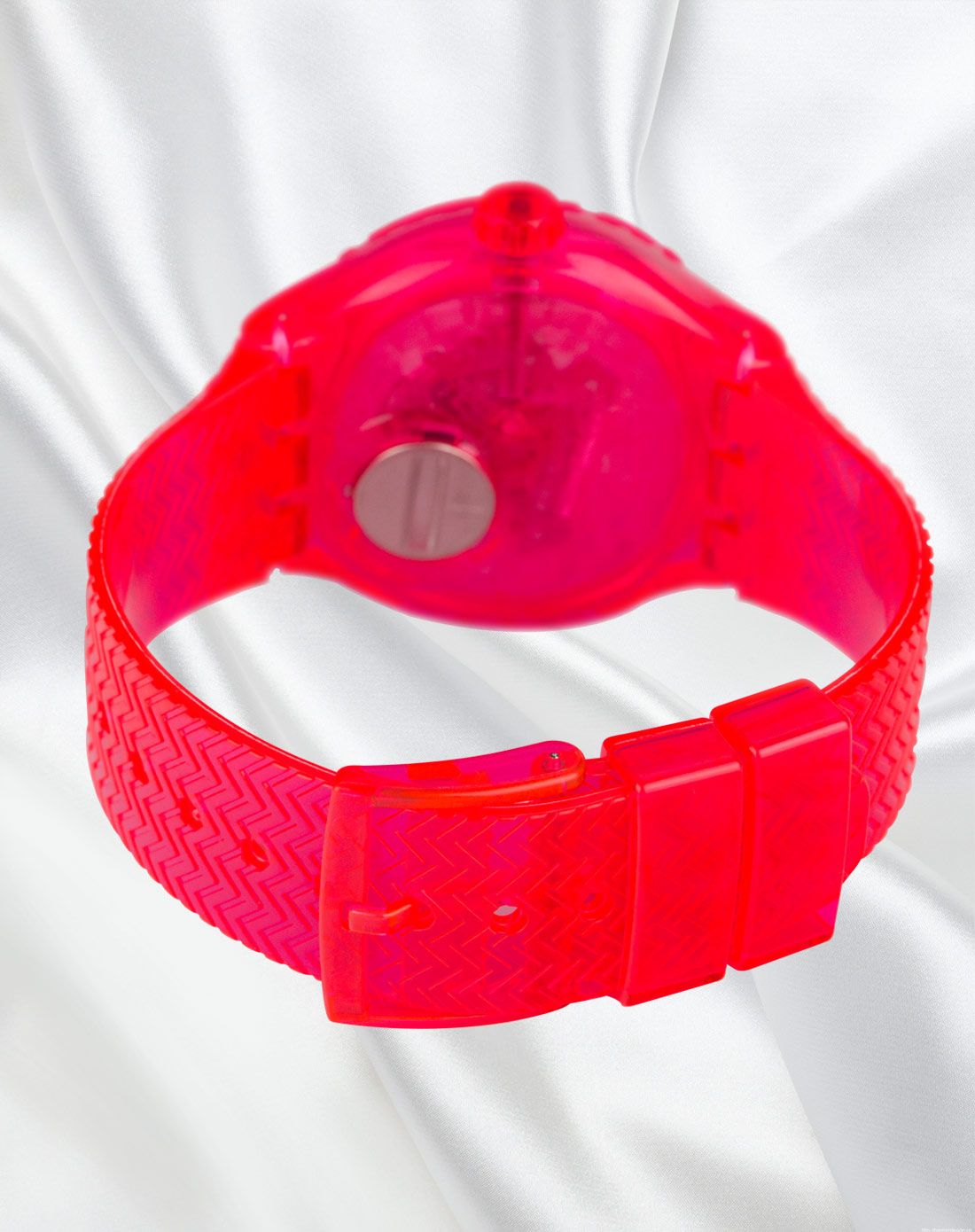 斯沃琪swatch手表专场 > 中性红色夏日潜水系列200米防水腕表