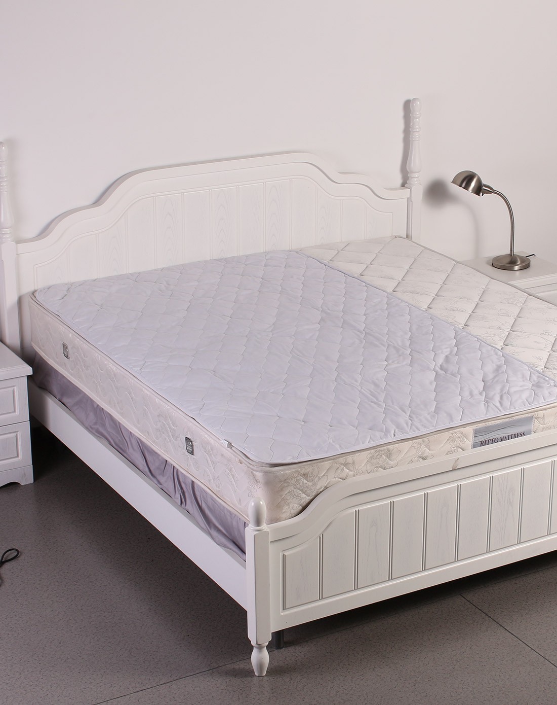 花花公子 1.5米床-双人柔软舒适结实耐用保洁垫(白)