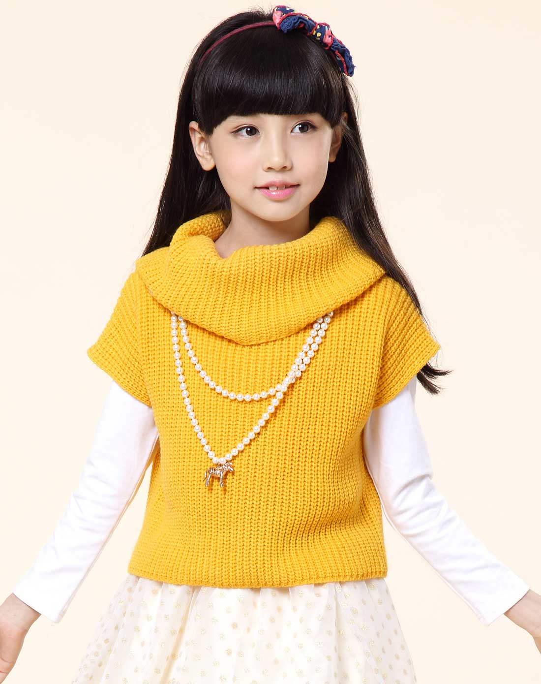 布布发现joy discovery女童专场女童黄色毛衣3350744613